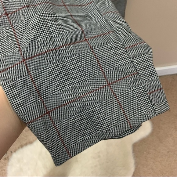 [A New Day] Gray Plaid Print Tapered Leg Elastic Waist Career Pant Trousers - Picture 5 of 10